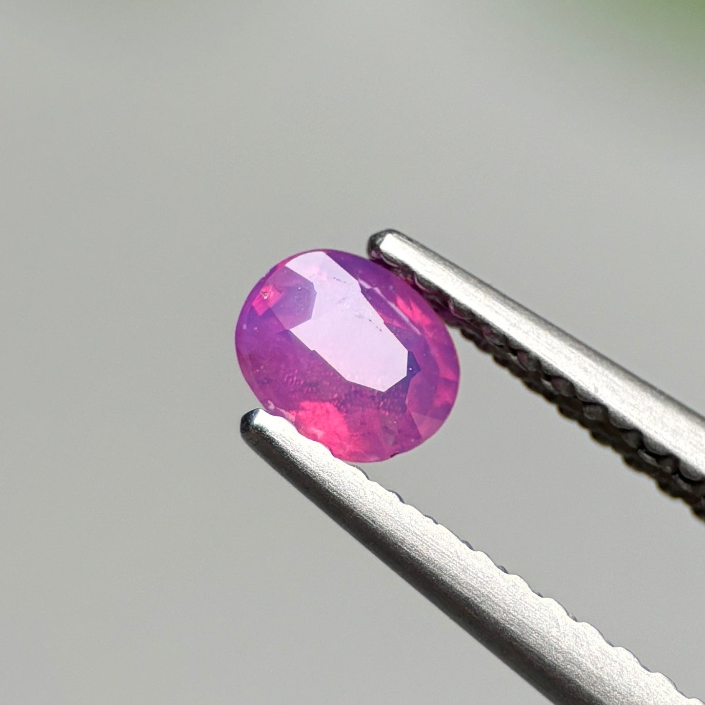 0.37 ct Natural Pinkish Purple Milky Sapphire Vietnam. Cushion Shape.