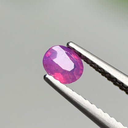 0.37 ct Natural Pinkish Purple Milky Sapphire Vietnam. Cushion Shape.
