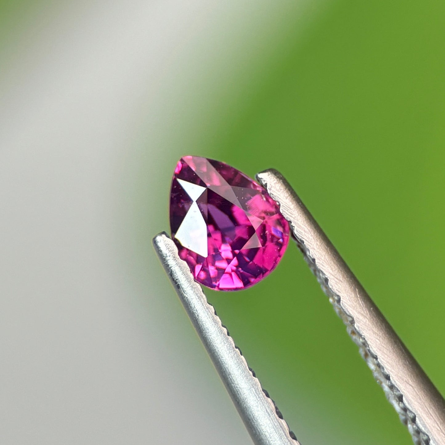 0.47 ct Natural Purple Milky Sapphire Vietnam. Pear Shape. No Treatment.