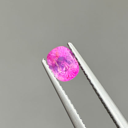 0.66ct Natural Pink Milky Sapphire Vietnam. Cushion Shape. No Treatment Milky Sapphire Luc Yen.