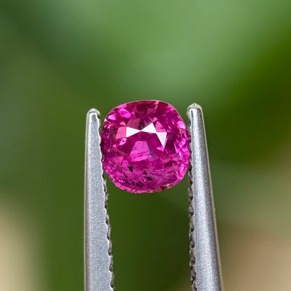 0.80 ct Natural Pink Sapphire Viet Nam. Cushion Shape. No treatment.