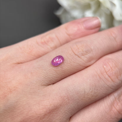0.94ct Natural Pink Milky Cacbochon Sapphire Viet Nam. No Treatment Sapphire Luc Yen.