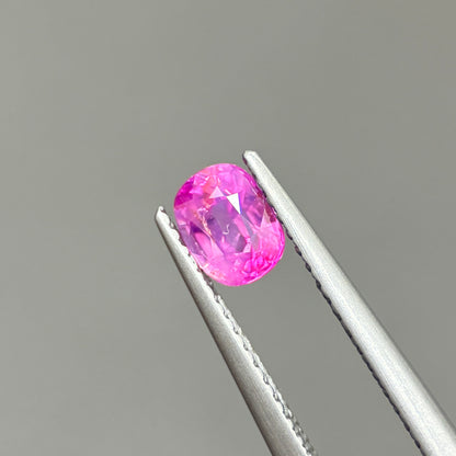 0.66ct Natural Pink Milky Sapphire Vietnam. Cushion Shape. No Treatment Milky Sapphire Luc Yen.