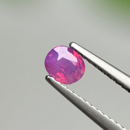 0.37 ct Natural Pinkish Purple Milky Sapphire Vietnam. Cushion Shape.