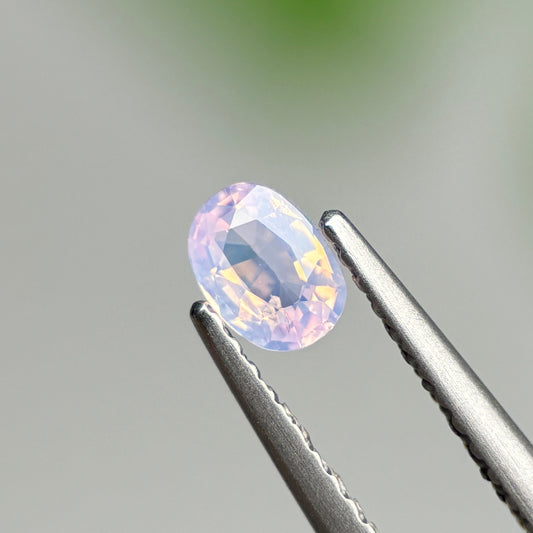 0.38 ct Natural Pinkish White Milky Sapphire Vietnam. Cushion Shape.