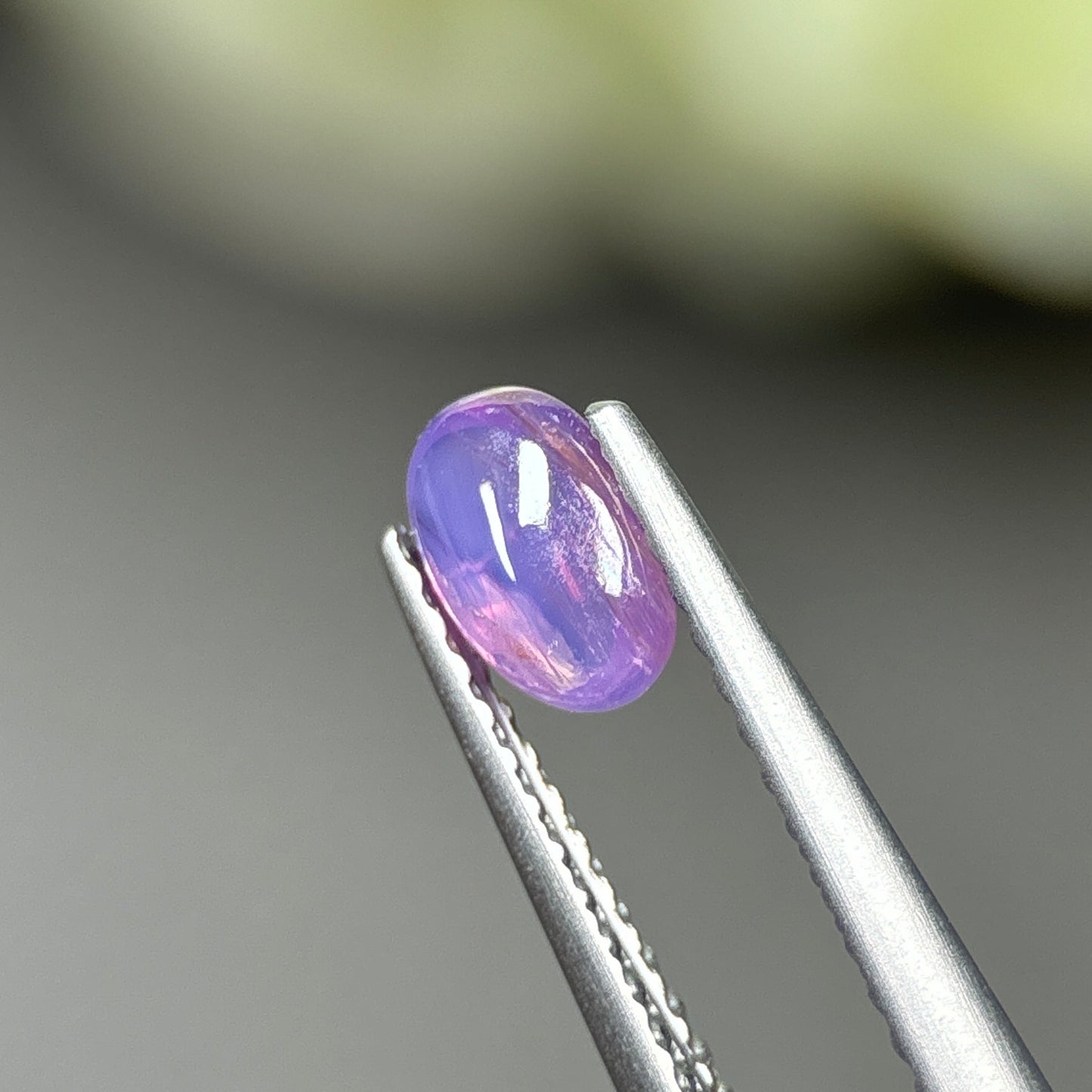 0.64ct Natural Pinkish Purple Cacbochon Sapphire Viet Nam. No treatment.