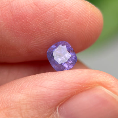 1.06 ct Natural Purple Milky Sapphire Vietnam. Cushion Shape. No Treatment.