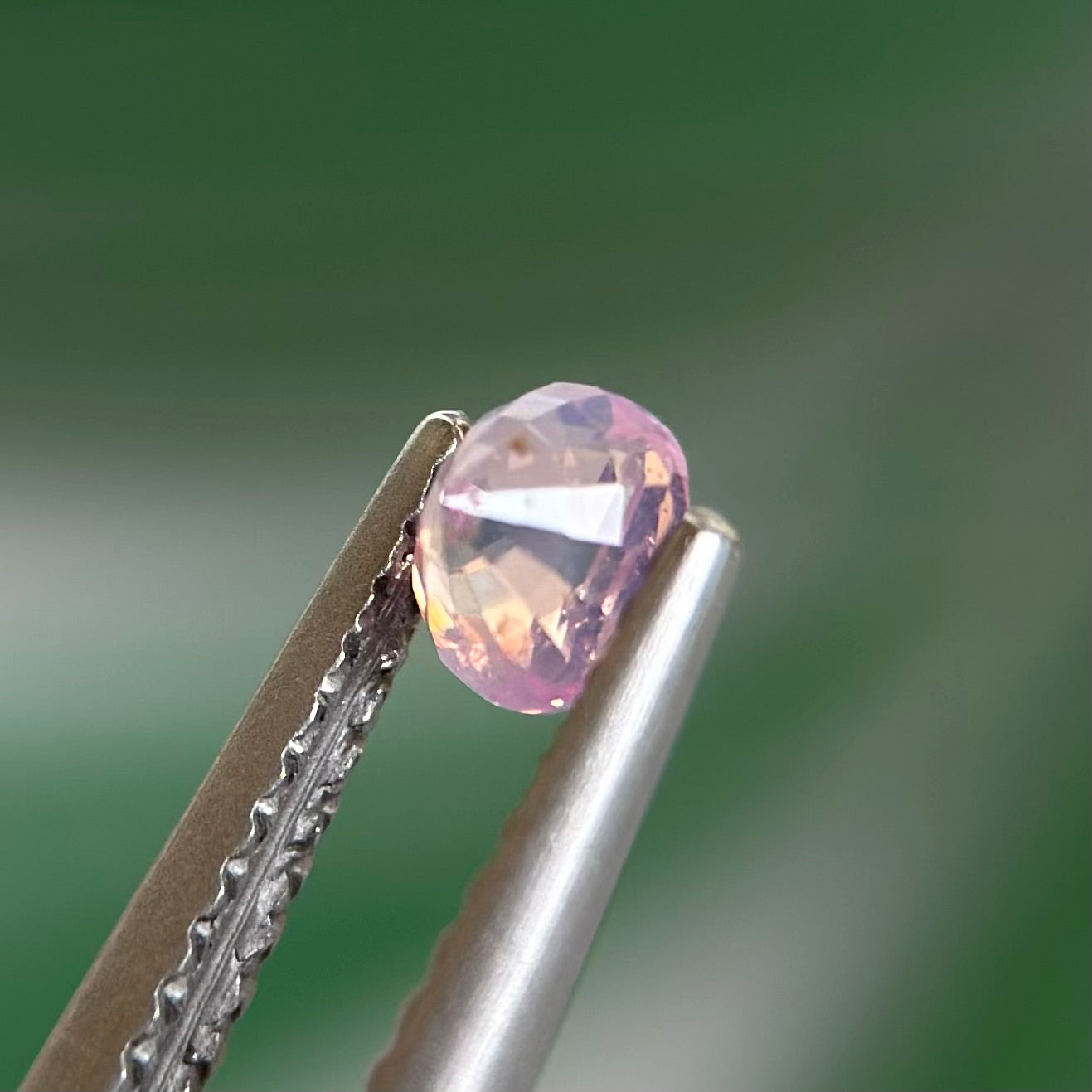 0.41 ct Natural Pinkish White Sapphire Vietnam. Cushion Shape. No Treatment.
