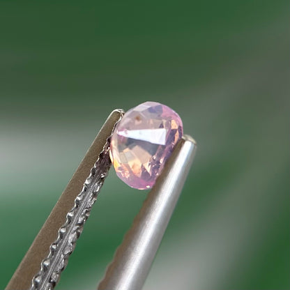 0.41 ct Natural Pinkish White Sapphire Vietnam. Cushion Shape. No Treatment.