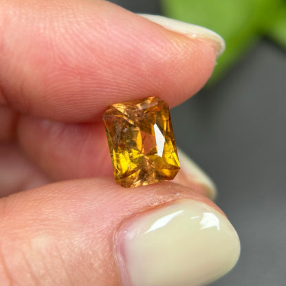 2,3ct Natural Yellow Tourmaline Vietnam. Emerald Shape. No Treatment, No Heat Tourmaline Luc Yen.