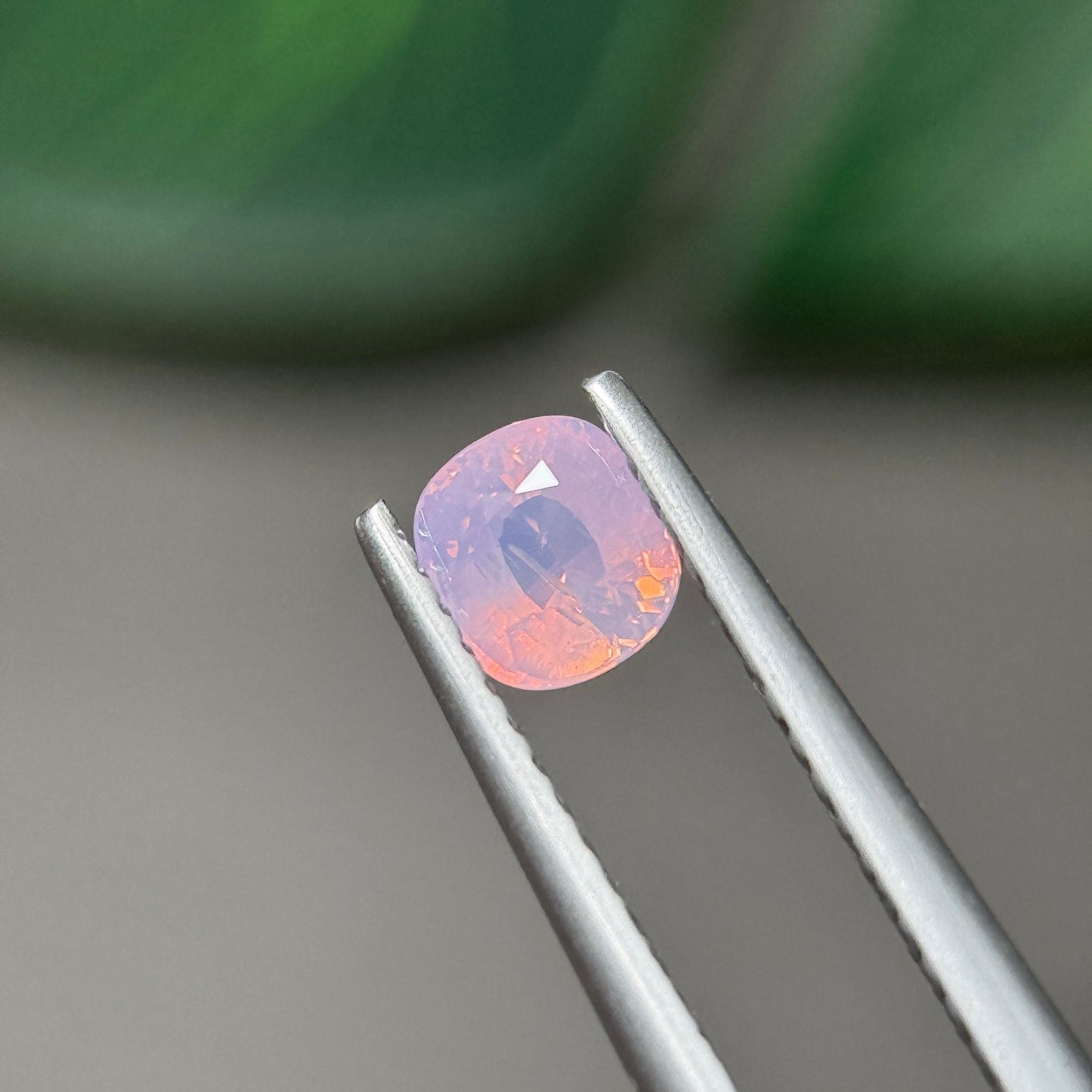 0.69 ct Natural Pink Milky Sapphire Vietnam. Cushion Shape. No Treatment.
