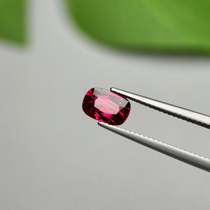 1.66 ct Natural Brownish Red Spinel Vietnam. Cushion Shape. No Treatment.