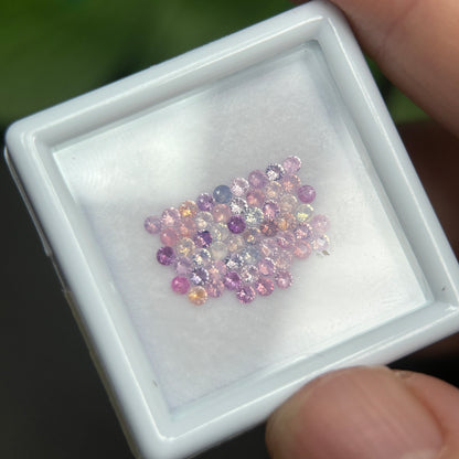 1,0ct/ 54Pcs Natural Sapphire Vietnam, Round Shape, C2 Quality, No Treatment Sapphire Luc Yen.