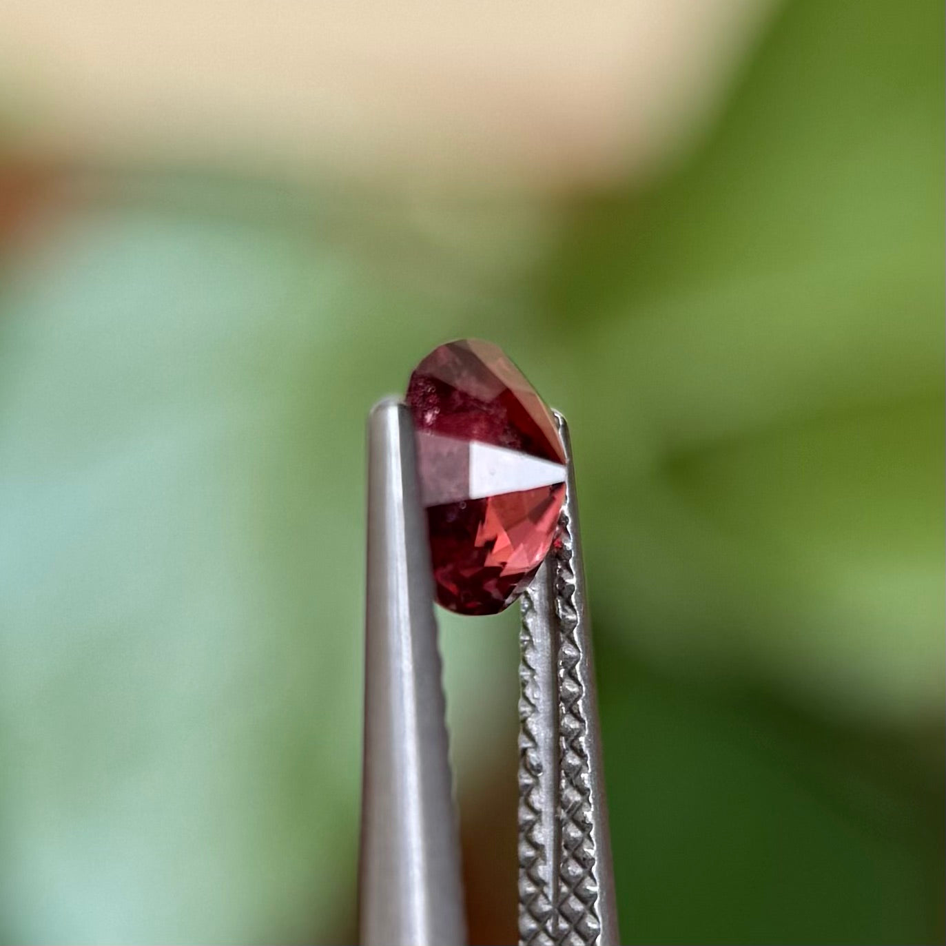 0.93ct Natural Orange-Read Spinel Vietnam. Cushion Shape.