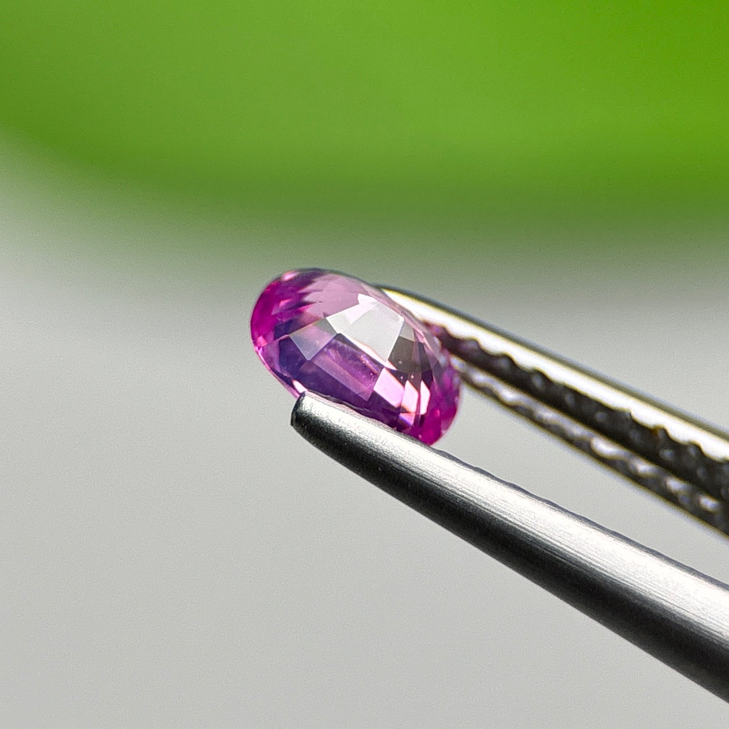 0.53 ct Natural Purplish Pink Sapphire Vietnam. Cushion Shape.