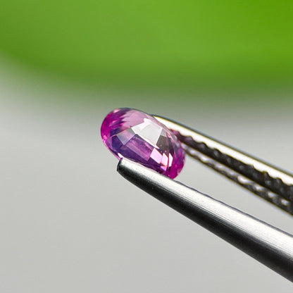 0.53 ct Natural Purplish Pink Sapphire Vietnam. Cushion Shape.