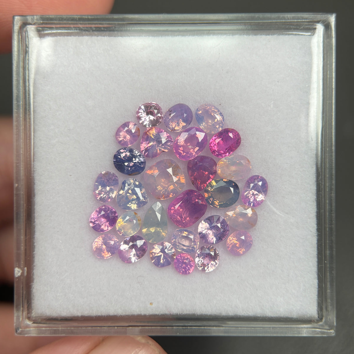 7,73ct/ 28Pcs Natural Milky Sapphire Vietnam. Mix Shape. No Treatment Milky Sapphire Luc Yen.