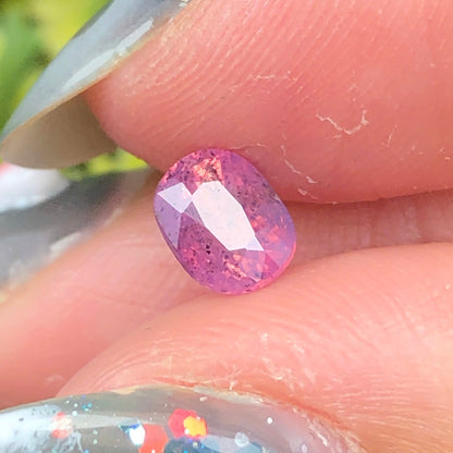 0,83ct Natural Purple Milky Sapphire Vietnam. Cushion Shape. No Treatment Luc Yen.