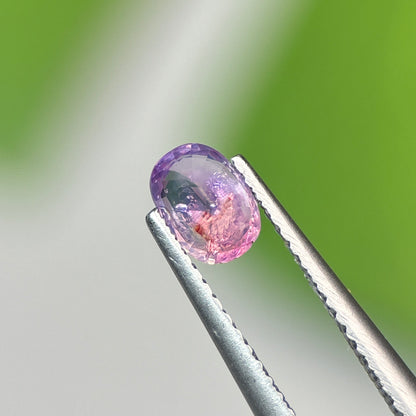0.74 ct Natural Purple Milky Sapphire Vietnam. Cushion Shape. No Treatment.