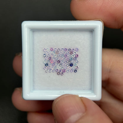 0,88ct/ 78Pcs Natural Sapphire Vietnam, Round Shape, AB Quality, No Treatment Sapphire Luc Yen.
