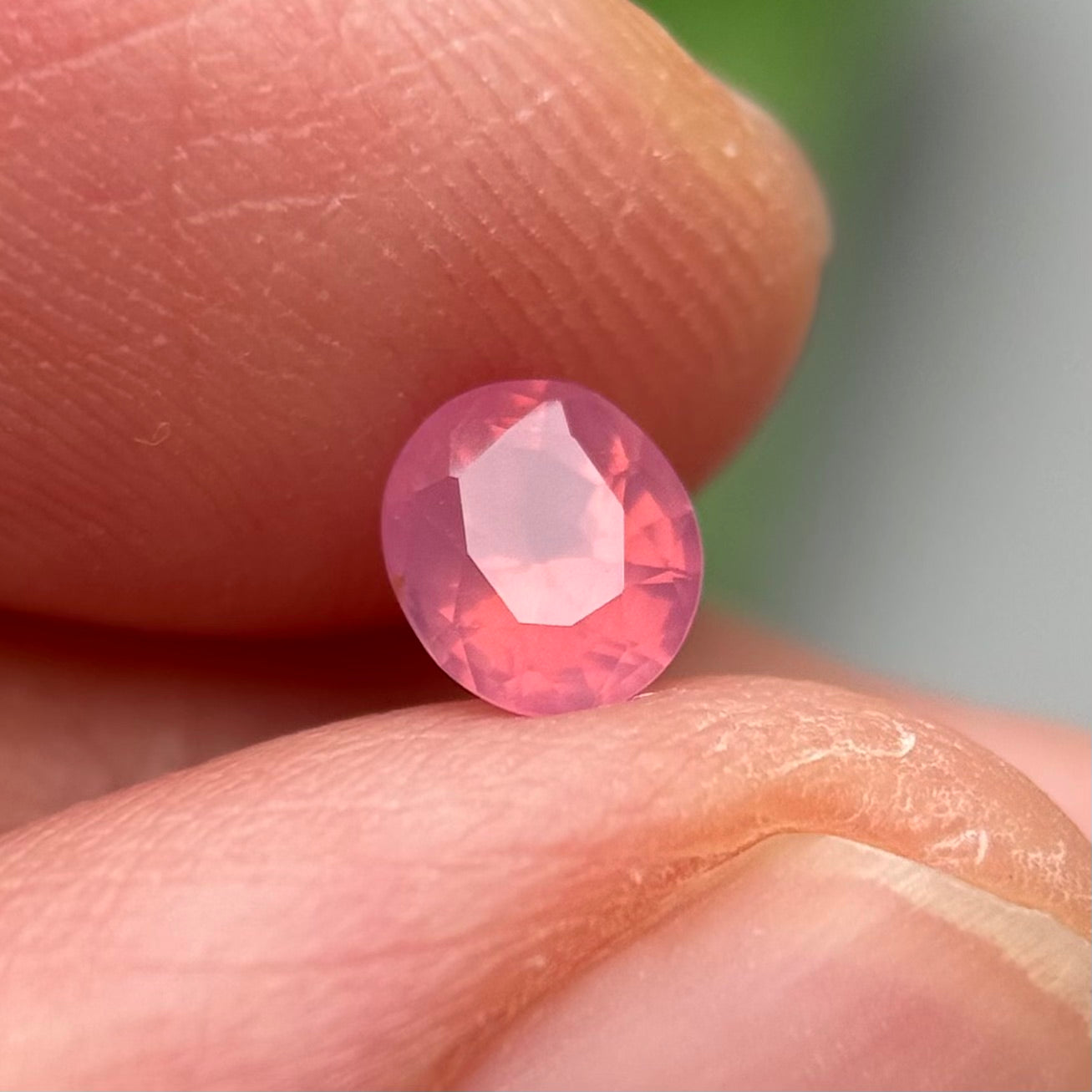 0.53 ct Natural Pink Milky Sapphire Vietnam. Oval Shape. No Treatment.