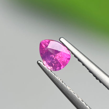 0.56 ct Natural Pink Milky Sapphire Vietnam. Pear Shape.