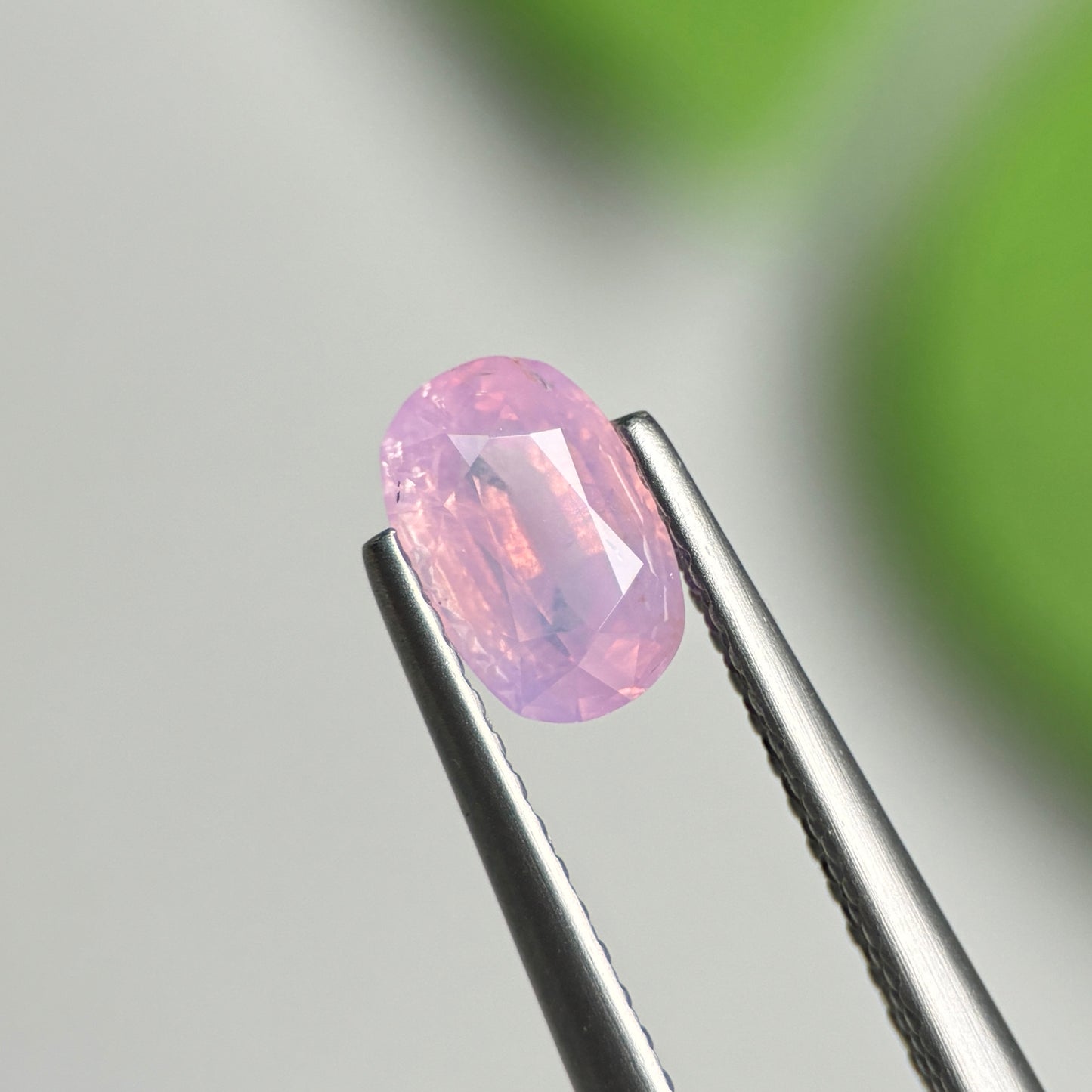 1.01ct Natural Pink Milky Sapphire Vietnam. Oval Shape.