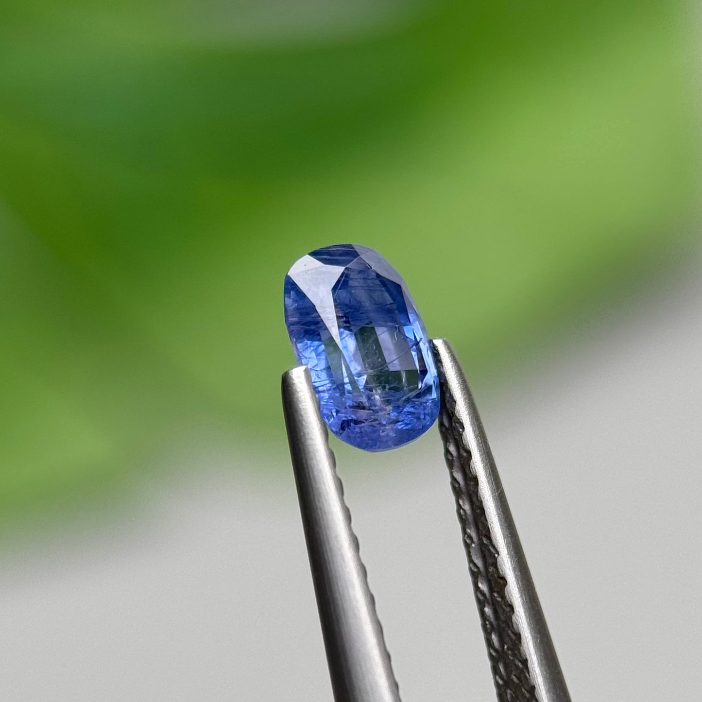 0.80 ct Natural Blue Milky Sapphire Vietnam. Cushion Shape. No Treatment.