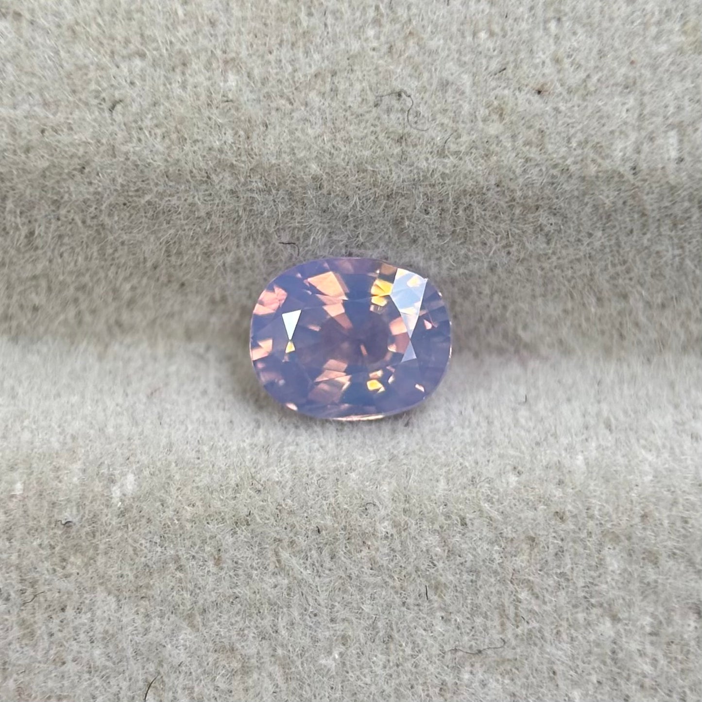 0.55 ct Natural White Milky Sapphire Vietnam. Cushion Shape. No Treatment.