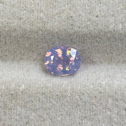 0.55 ct Natural White Milky Sapphire Vietnam. Cushion Shape. No Treatment.