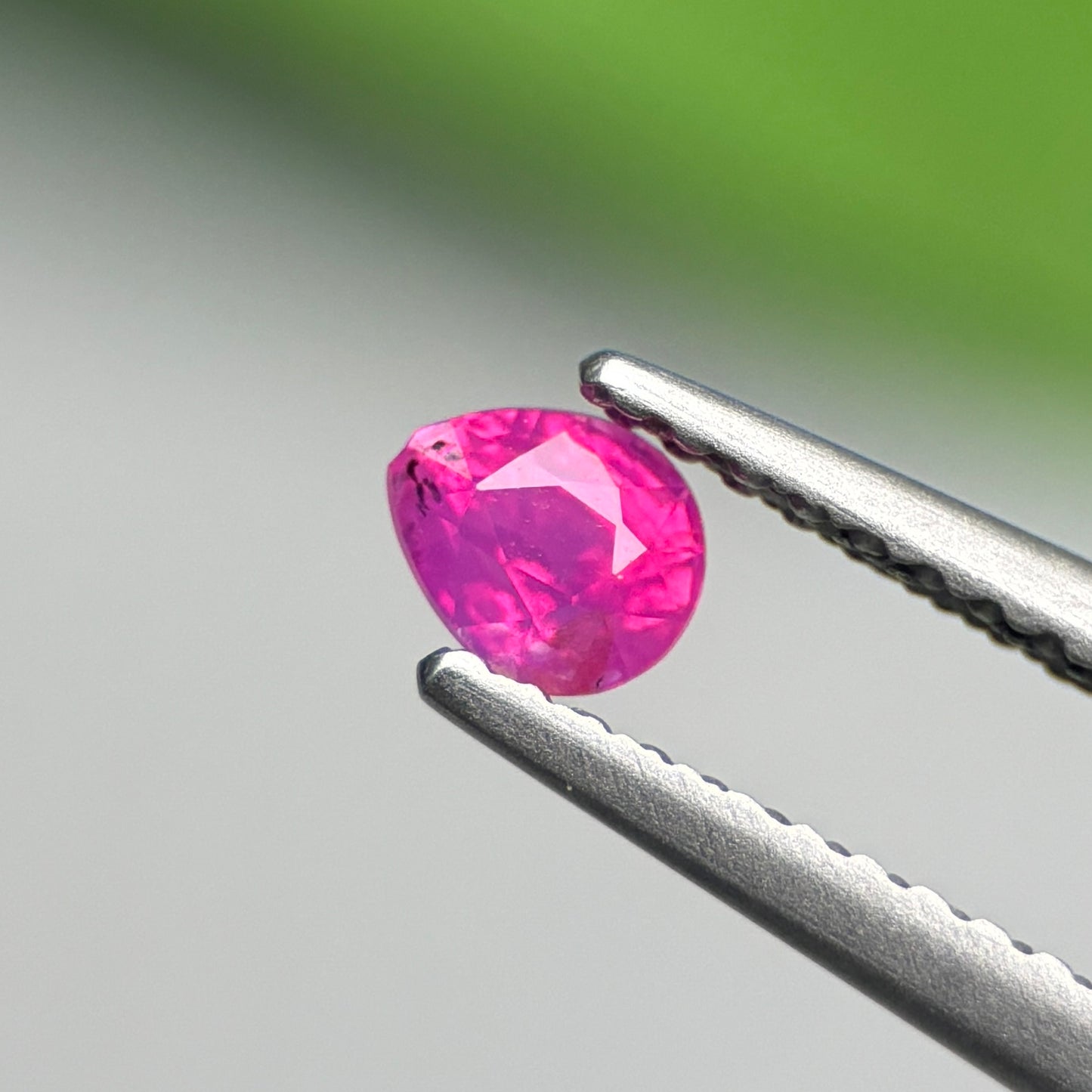 0.33 ct Natural Pink Milky Sapphire Vietnam. Pear Shape.