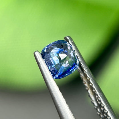 0,65 Natural Blue Sapphire Viet Nam. Cushion Shape. No Treatment Sapphire Luc Yen.