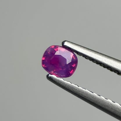 0.25 ct Natural Pinkish Purple Milky Sapphire Vietnam. Cushion Shape.