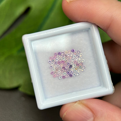 1,0ct/78Pcs Natural Sapphire Vietnam, Round Shape, C1 Quality, No Treatment Sapphire Luc Yen.