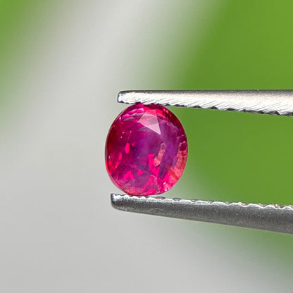 0.59 ct Natural Pink Milky Sapphire Vietnam. Cushion Shape. No Treatment.