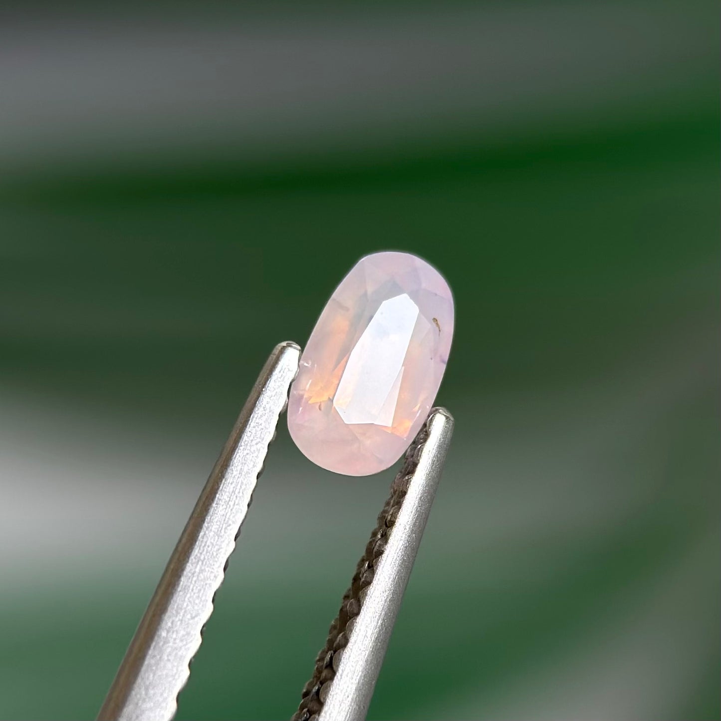 0.48 ct Natural White Milky Sapphire Vietnam. Oval Shape. No Treatment.