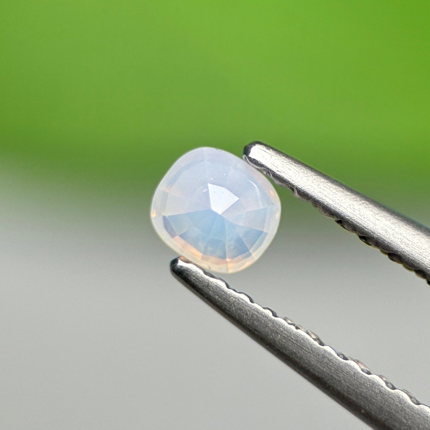 0.33 ct Natural White Milky Sapphire Vietnam. Cushion Shape.