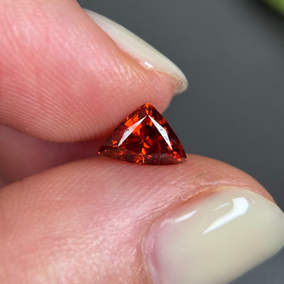1,09ct Natural Orangish Red Tourmaline Vietnam. Trilliant Shape. No Treatment, No Heat Tourmaline Luc Yen.