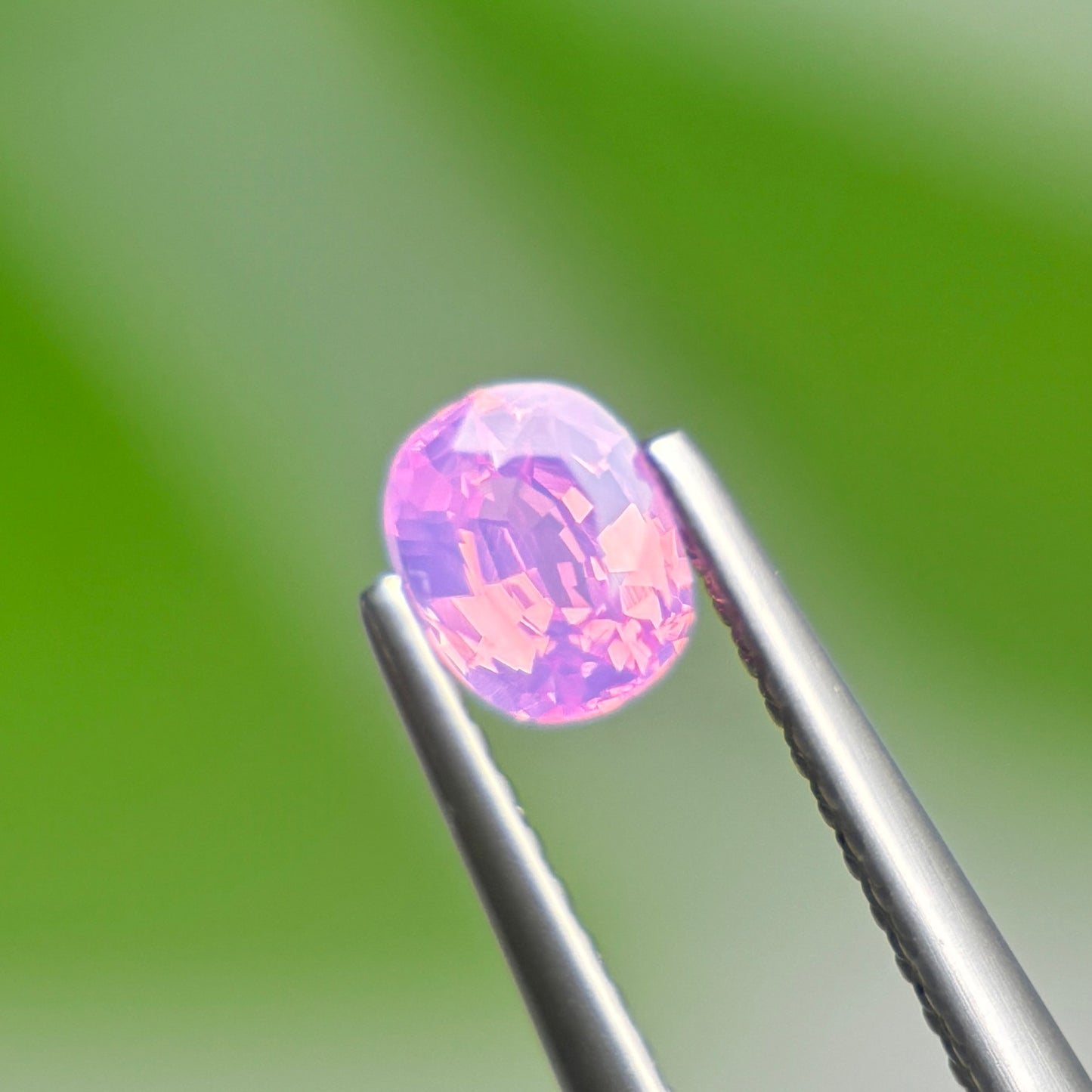 0.54 ct Natural Pink Milky Sapphire Vietnam. Cushion Shape. Unheat.