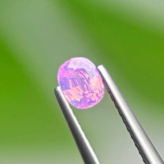 0.54 ct Natural Pink Milky Sapphire Vietnam. Cushion Shape. Unheat.