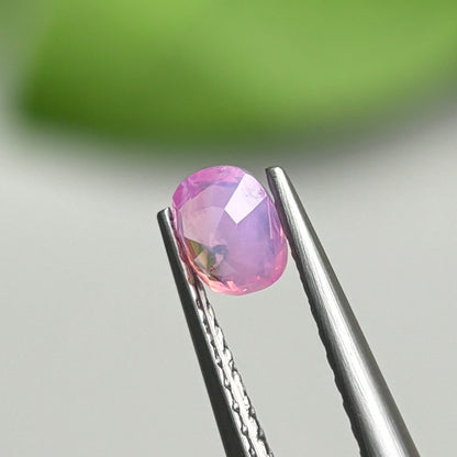 0,39ct Natural Pink Milky Sapphire Vietnam. Cushion Shape. No Treatment Milky Sapphire Luc Yen.