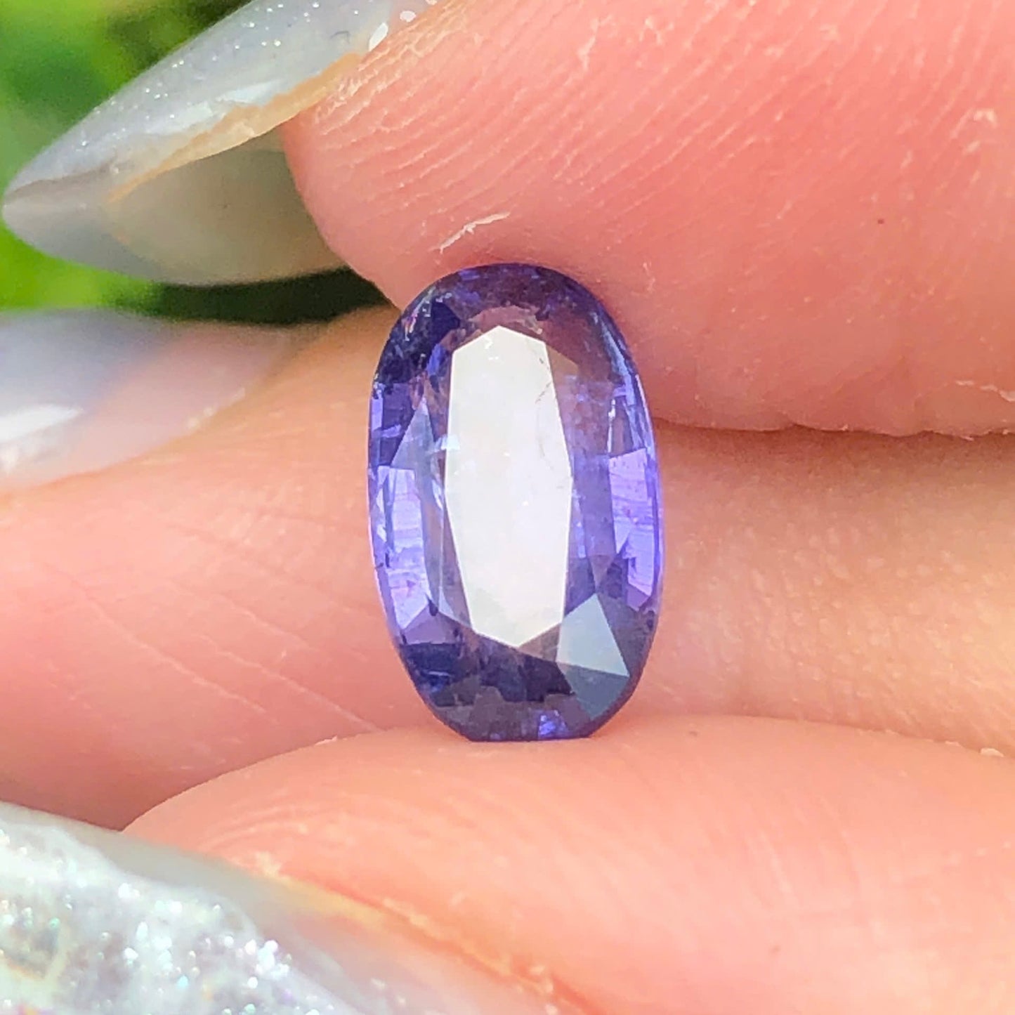 1,7ct Natural Bluish Purple Sapphire Vietnam. Cushion Shape. No Treatment Sapphire Luc Yen.