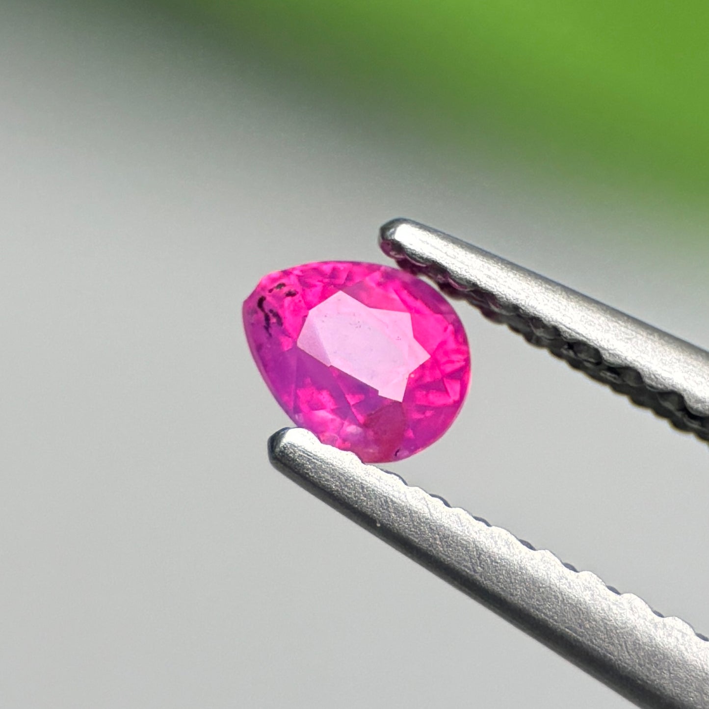 0.33 ct Natural Pink Milky Sapphire Vietnam. Pear Shape.