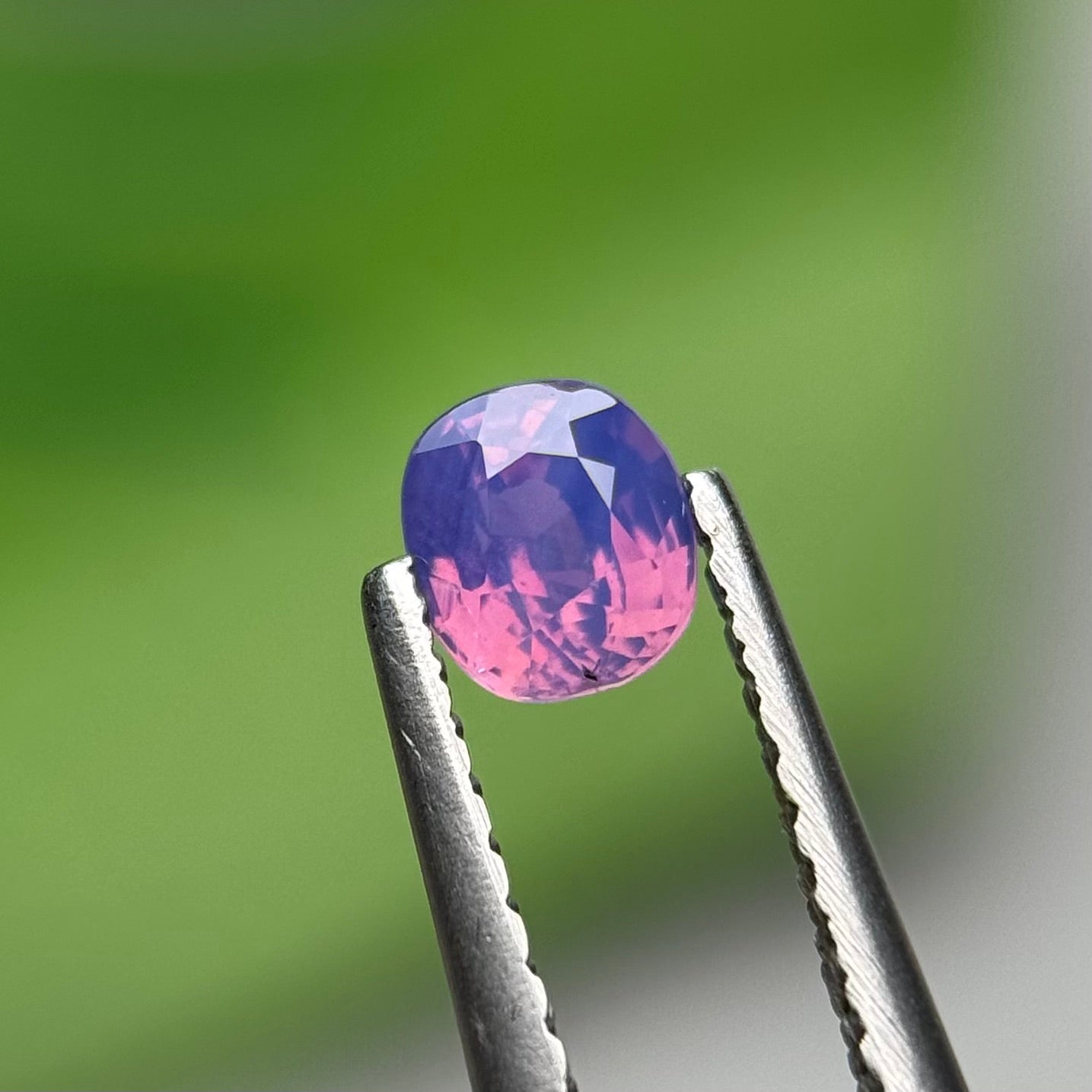 0.43 ct Natural Pinkish Purple Milky Sapphire Vietnam. Cushion Shape. No Treatment.