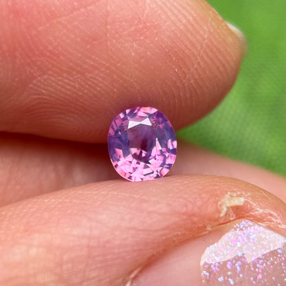 0.58ct Natural Pinkish Purple Milky Sapphire Vietnam.