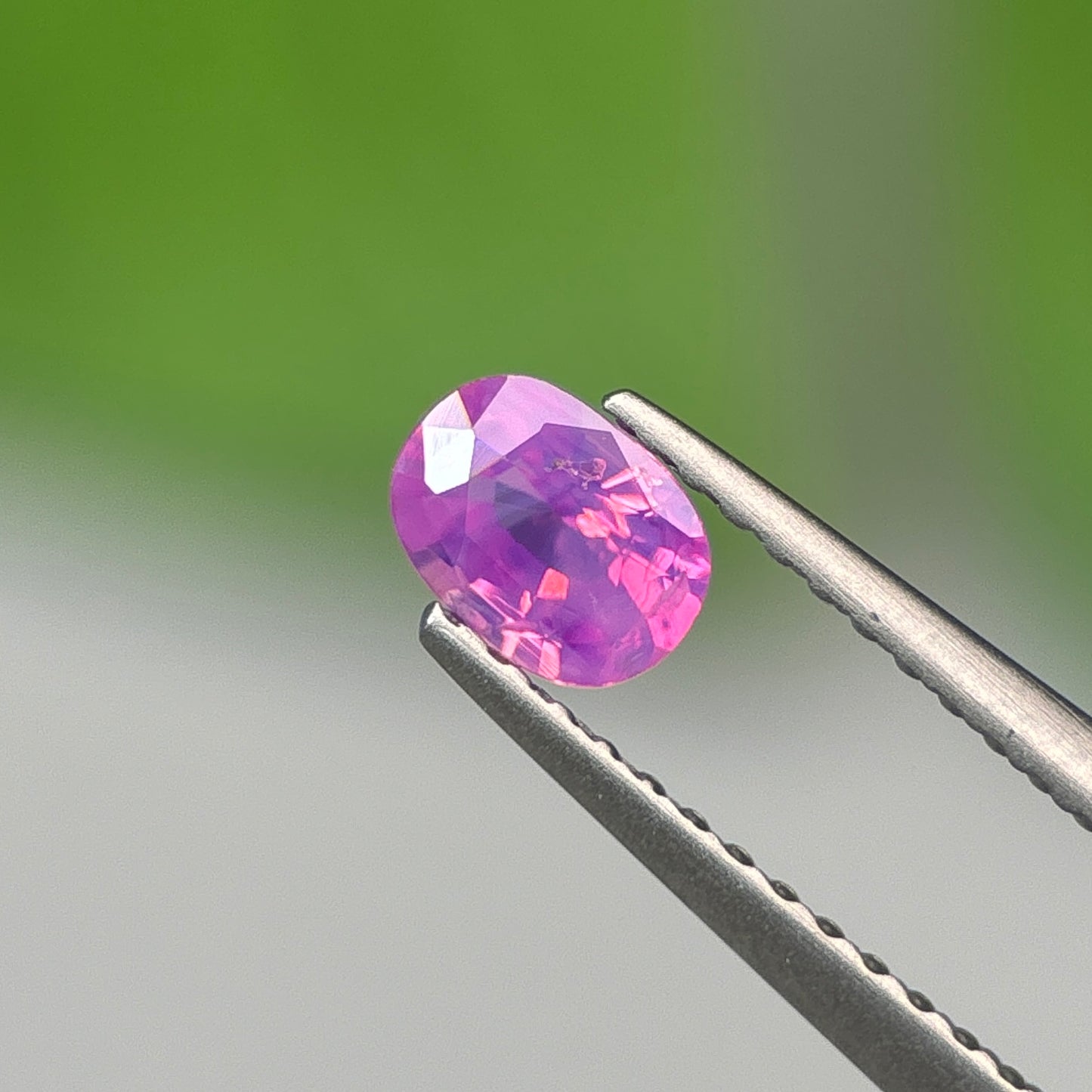 0.42 ct Natural Purple Milky Sapphire Vietnam. Cushion Shape. No Treatment.