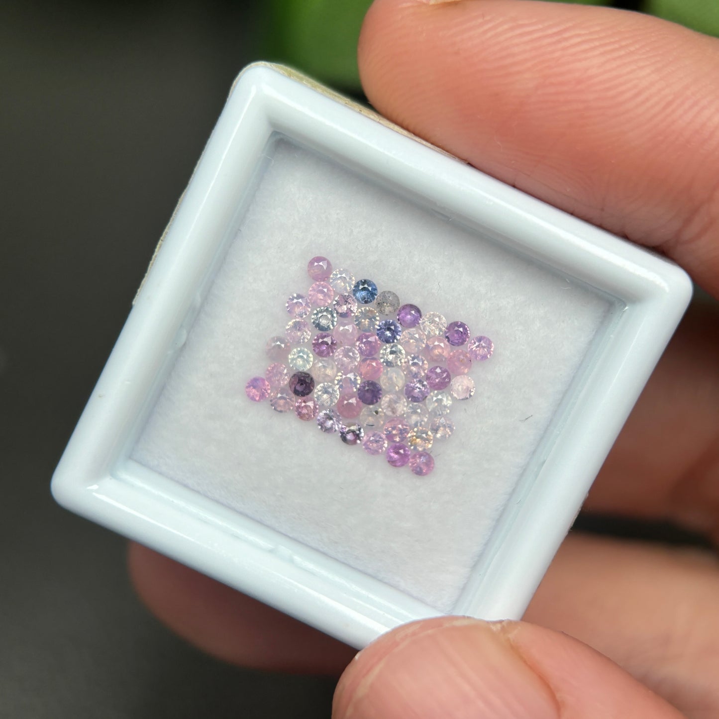 1,0ct/ 53Pcs Natural Sapphire Vietnam, Round Shape, C2 Quality, No Treatment Sapphire Luc Yen.
