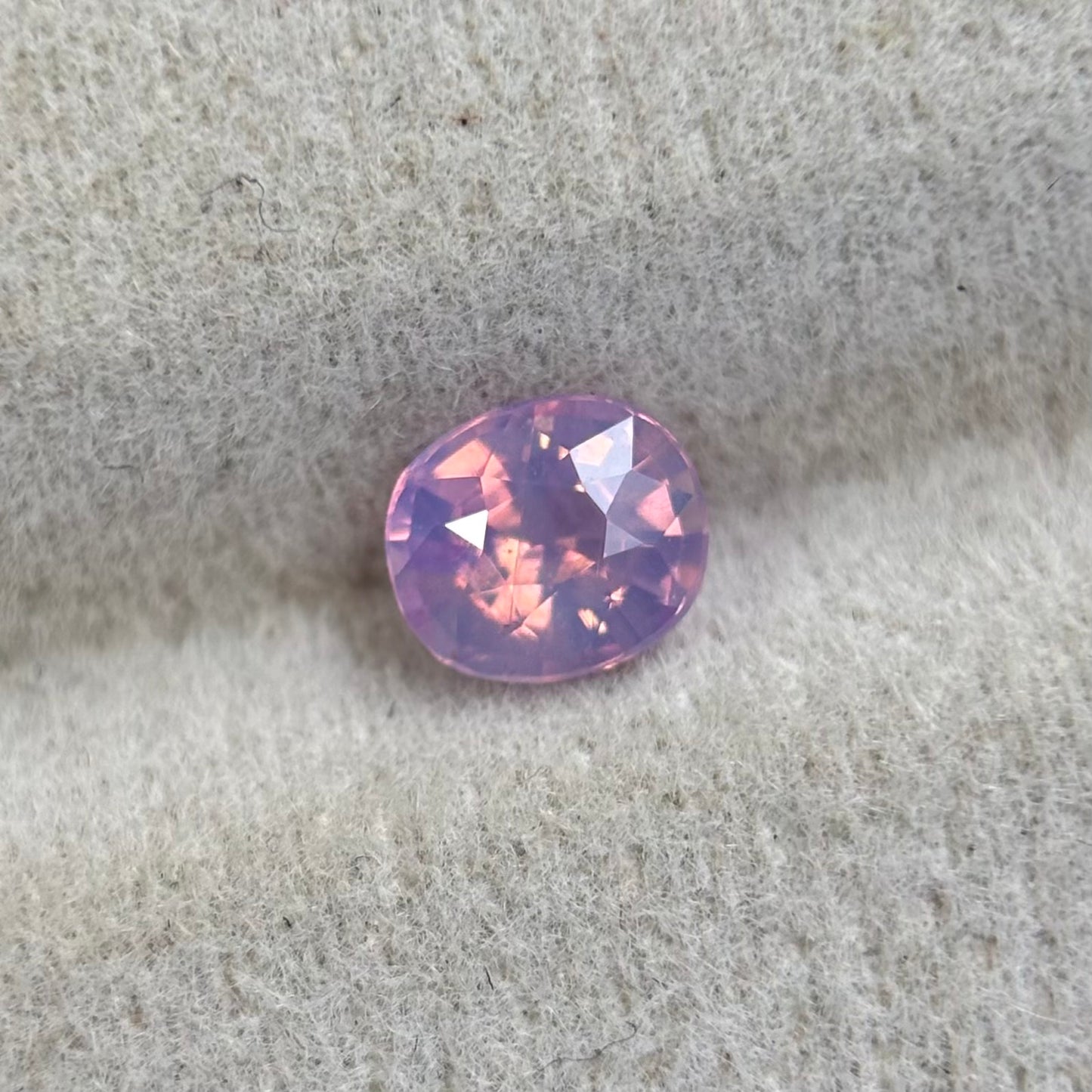 0.56 ct Natural Pink Milky Sapphire Vietnam. Cushion Shape. No Treatment.