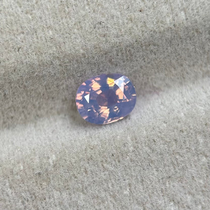 0.55 ct Natural White Milky Sapphire Vietnam. Cushion Shape. No Treatment.