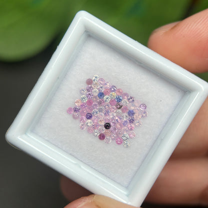 1,0ct/ 81Pcs Natural Sapphire Vietnam, Round Shape, C2 Quality, No Treatment Sapphire Luc Yen.